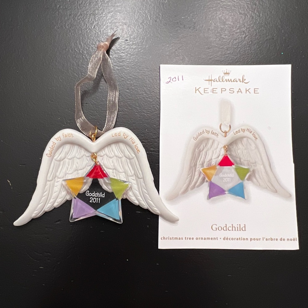 Hallmark 2011 Godchild Angel Wing Ornament